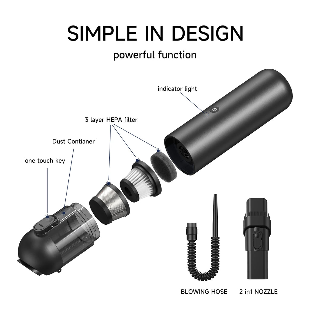 P05 Jimmy Jv35 Aspirator portabil anti-acarieni 14000 Aspirator portabil fără fir