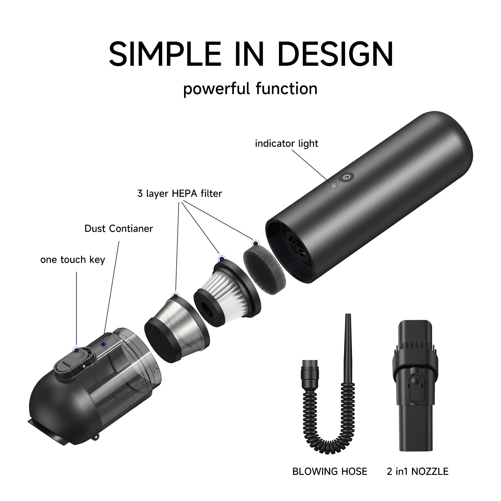 P05 Jimmy Jv35 Aspirator portabil anti-acarieni 14000 Aspirator portabil fără fir